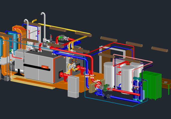 Example of a 3D boiler room