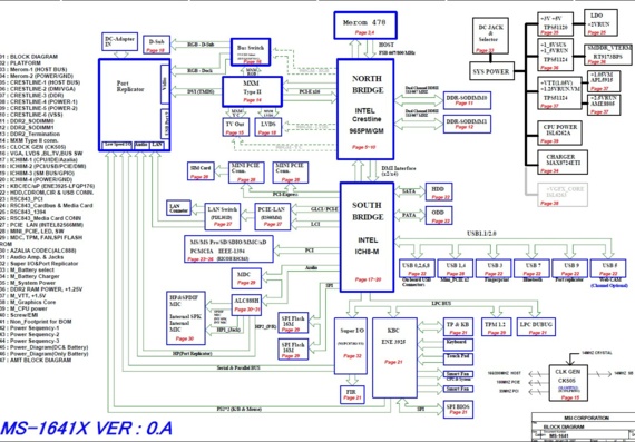 MSI MS-1641x - ver 0.A - Motherboard Diagram