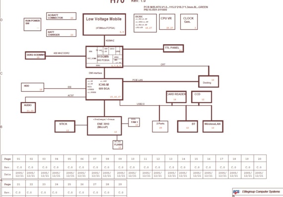ECS H70-10-17 - rev 1.0 - Motherboard Diagram
