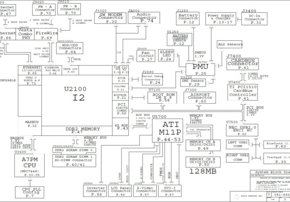 Apple Q16C MARIAS-STD EVT 051-6929 - rev 03 - Motherboard Diagram