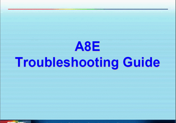 ASUS A8E Troubleshooting