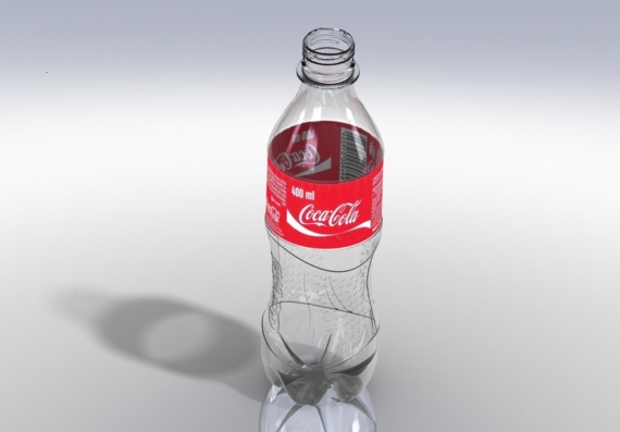 Бутылка из-под Кока-колы - 3D модель