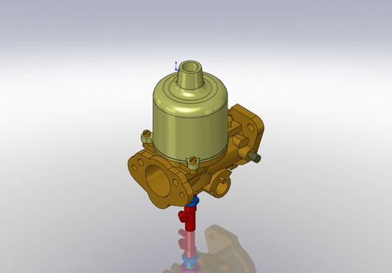 Car carburettor - 3D model