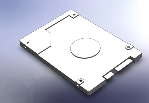 Жесткий диск с интерфейсом SATA - 3D модель