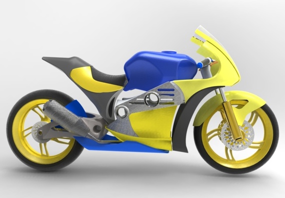 Мотоцикл - 3D модель