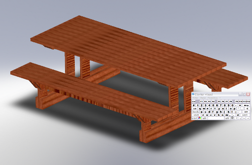 Стол для пикника - 3D модель