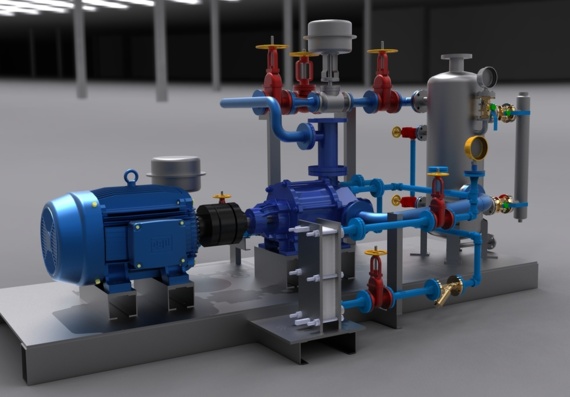 Gas Compressor - 3D Model