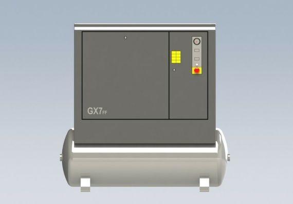 GX7-11 Air Compressor - 3D Model