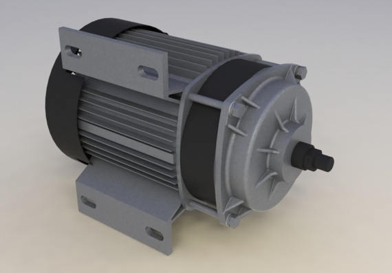 Двигатель 48VDC - 3D модель