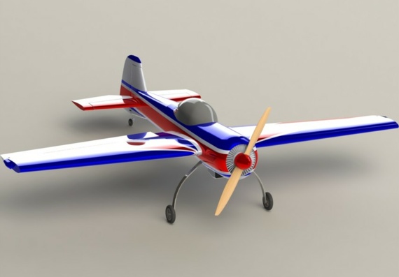 Як 55 - самолет - 3D модель