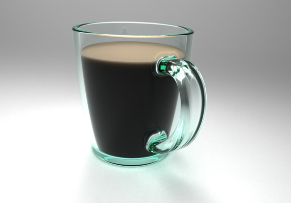Кофейная чашка + кофе - 3D модель
