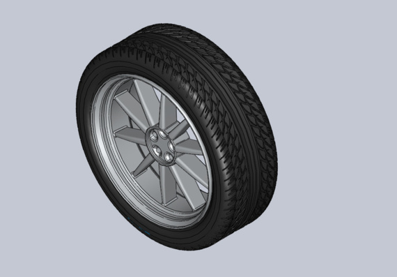 Wheel with Tire - 3D Model