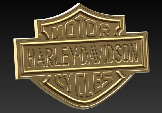Logo Harley Davidson - 3D model