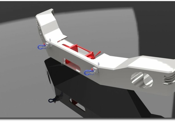 Модернизированный бампер с адаптером лебедки - 3D модель