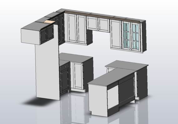 Кухонный шкаф - 3D модель