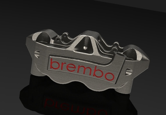 Motorcycle brake caliper - 3D model