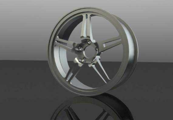 19 дюймовое колесо - 3D модель