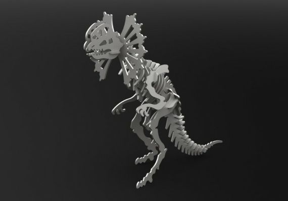 Dilophosaurus (Puzzle) - 3D model
