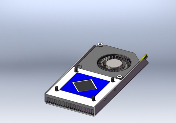 Компактный кулер для процессора - 3D модель