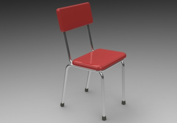 Ретро стул - 3D модель