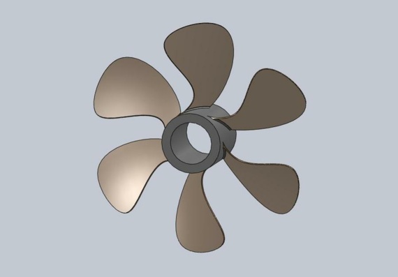 Six-hazard propeller - 3D model