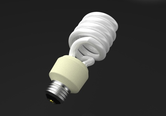 100 ваттная лампочка - 3D модель