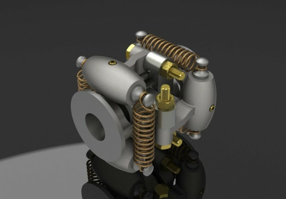 Регулятор морского двигателя - 3D модель