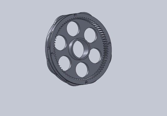 Wheel with internal teeth - 3D model