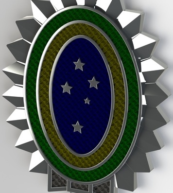 Эмблема бразильской армии - 3D модель