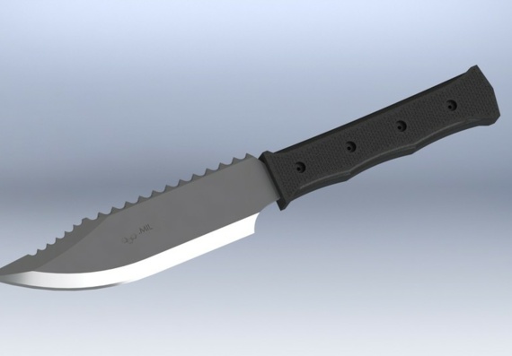 Hunting knife - 3D model