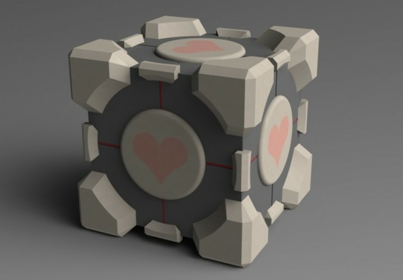 Портальный куб из видеоигры - 3D модель