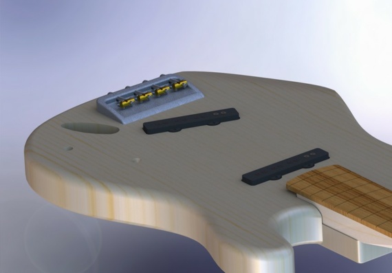 Bass guitar - 3D model