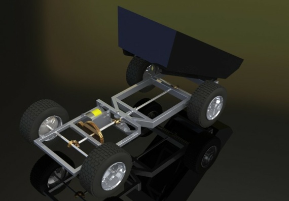 Транспортного средства 4x4 с двойным шарнирным регулированием - 3D модель