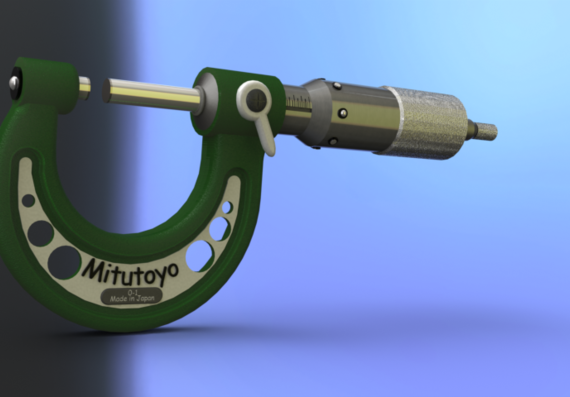 Micrometer - 3D model