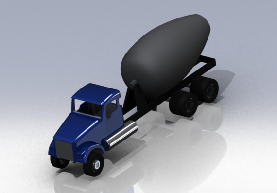 Truck mixer - 3D model