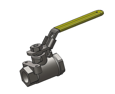 Ball valve 3/8 - 3D model