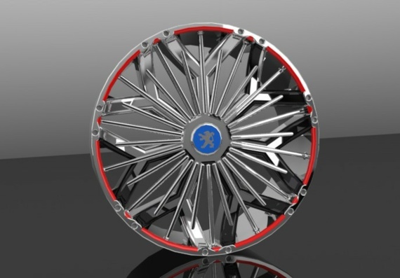 Прототип диска колеса для Пежо - 3D модель
