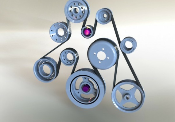 Ford Charger Pulleys - 3D Model