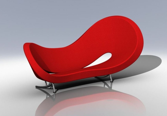 Futuristic sofa - 3D model