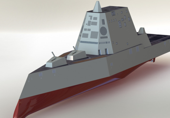 Корабль DDG-1000 - 3D модель