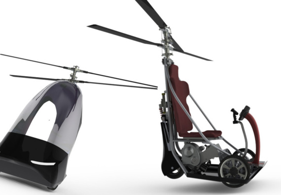Прототип маленького индивидуального вертолета - 3D модель