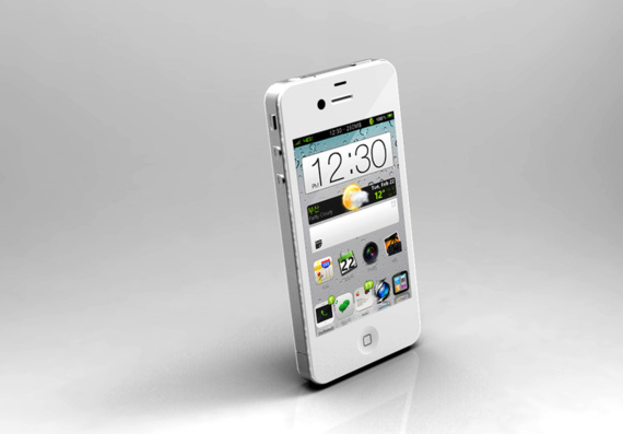 iphone4 white - 3D model