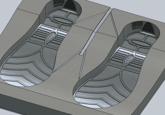 Форма для подошвы женской обуви - 3D модель
