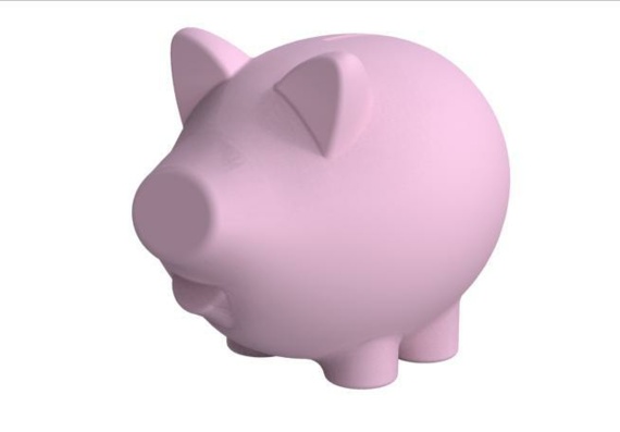 Piggy bank in the form of a piglet - 3D model