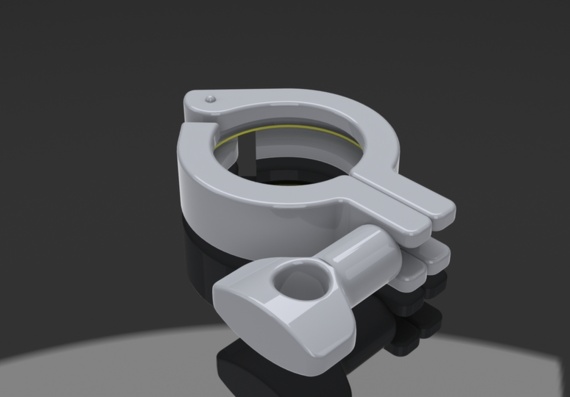 Sanitary clamp - 3D model