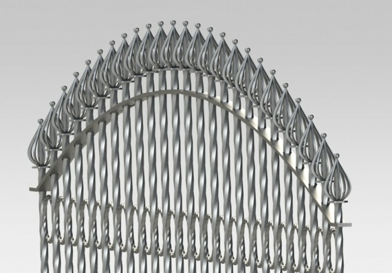 Сварной забор - 3D модель