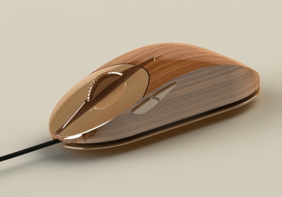 Деревянная мышка - 3D модель