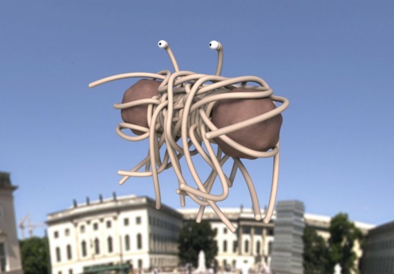 Flying pasta monster - 3D model