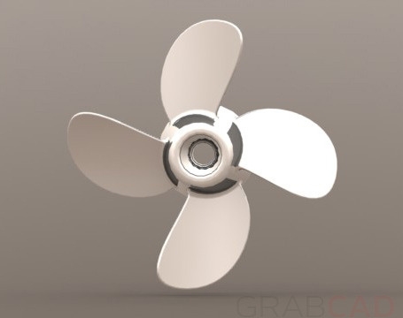 4-blade propeller - 3D model