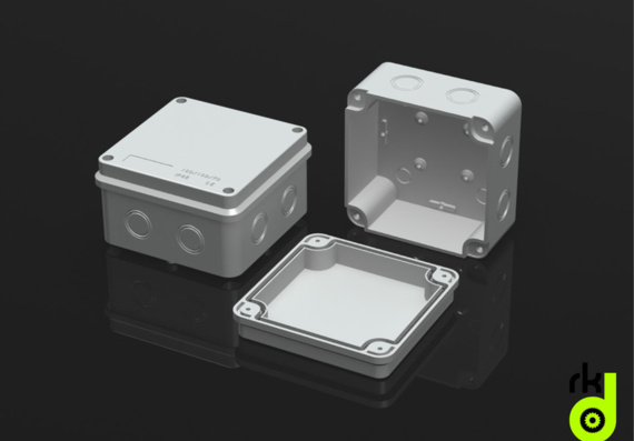 Коробка с IP65 - 3D модель